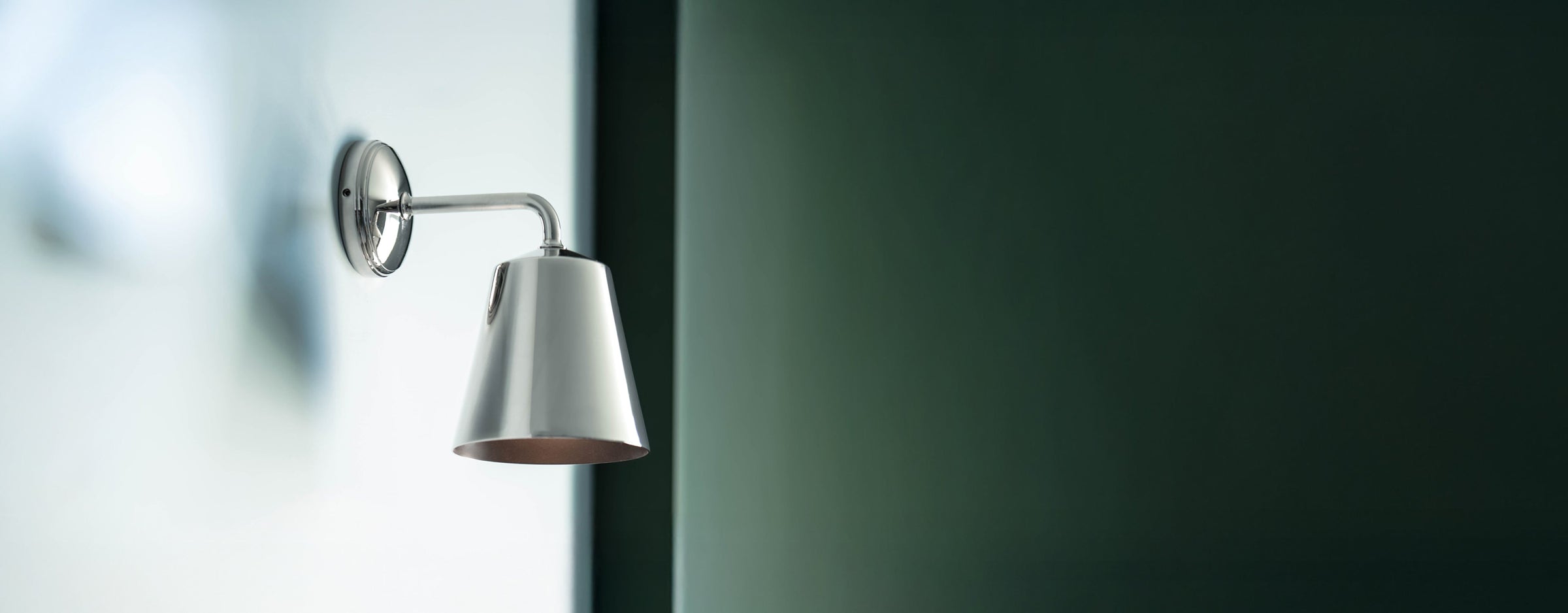 Polished nickel bathroom lights