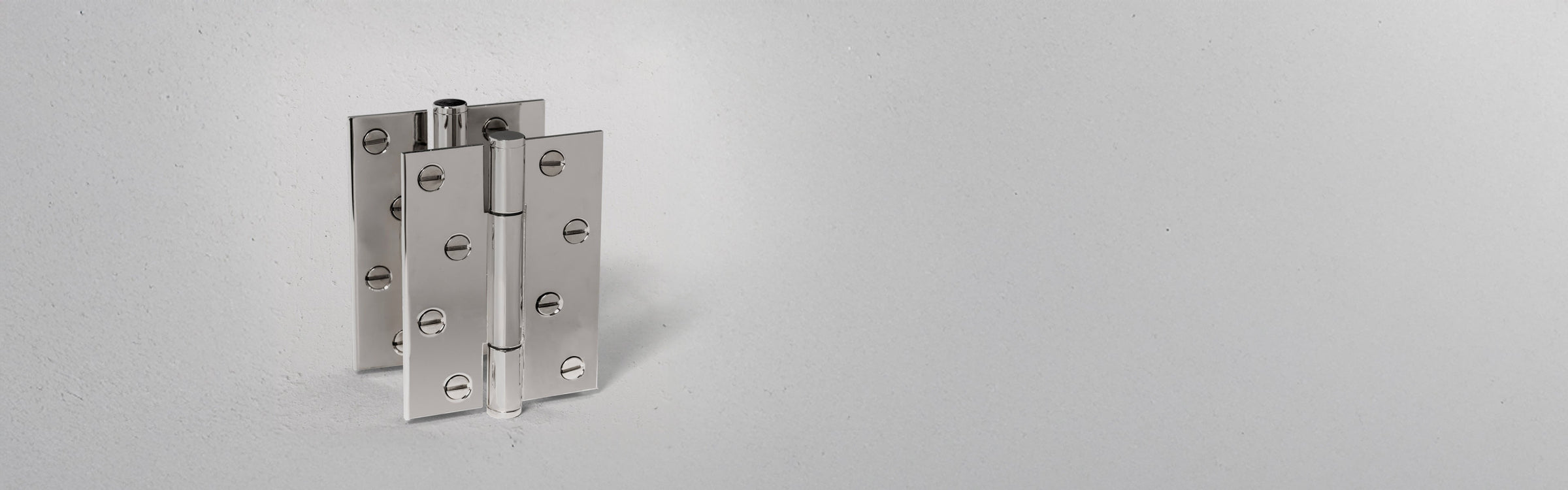 Polished nickel hinges