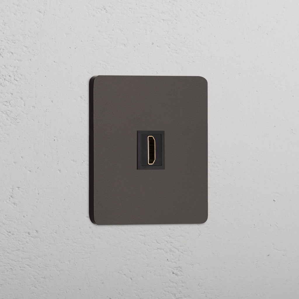 Grove Single HDMI Socket - Bronze | Black